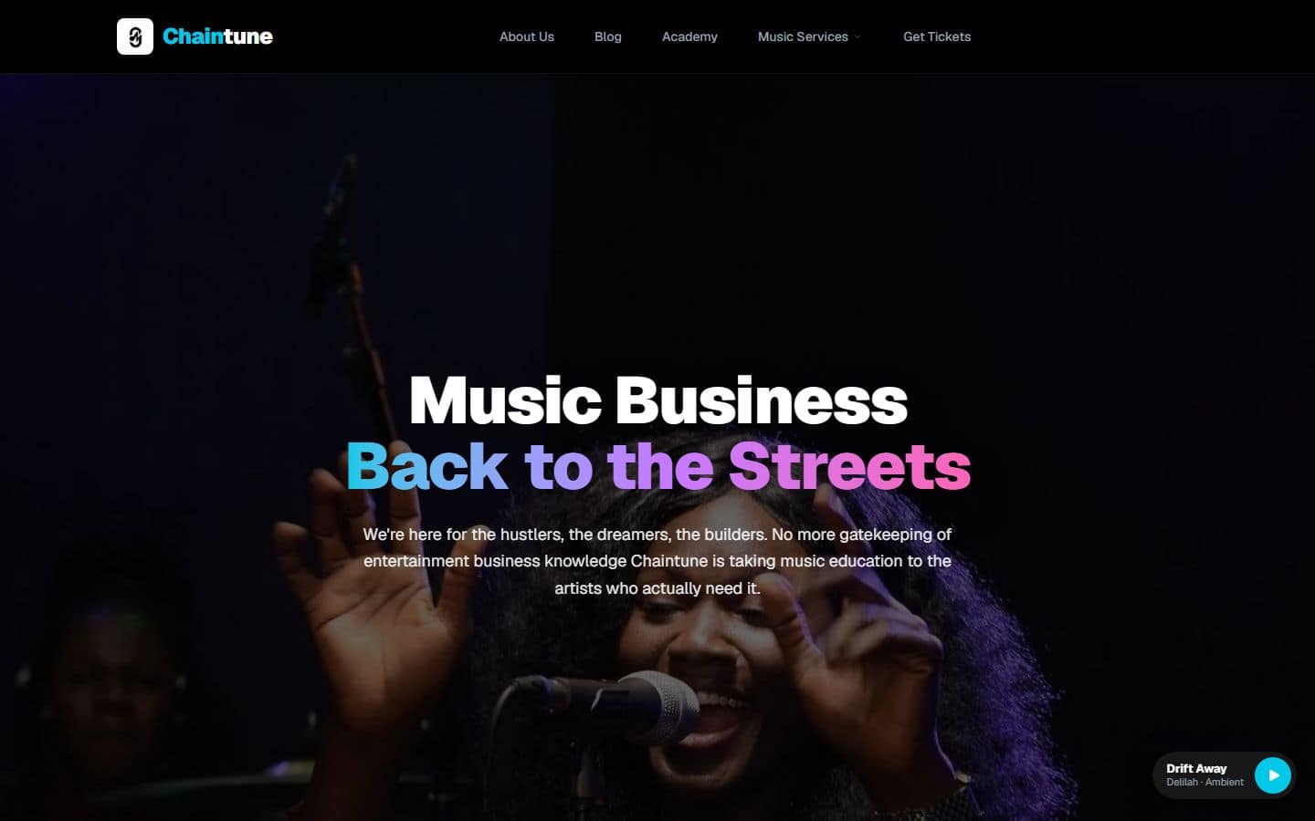 Screenshot 1 of Chaintune, a website built by EJU Tech